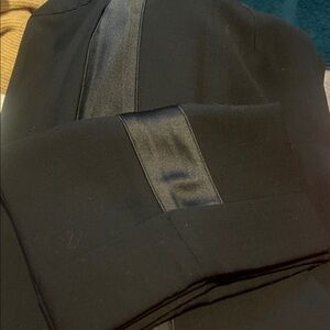 Polo Ralph Lauren Women’s Black Tuxedo Pants with Cuff and Satin Trim Size 14